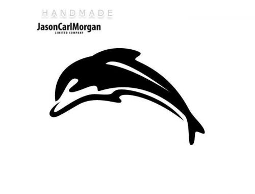 JCM® Iron On Applique Decal, Dolphin Black
