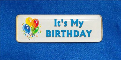 Balloons Custom Personalized Name Tag Badge ID White Kids Happy Birthday Party
