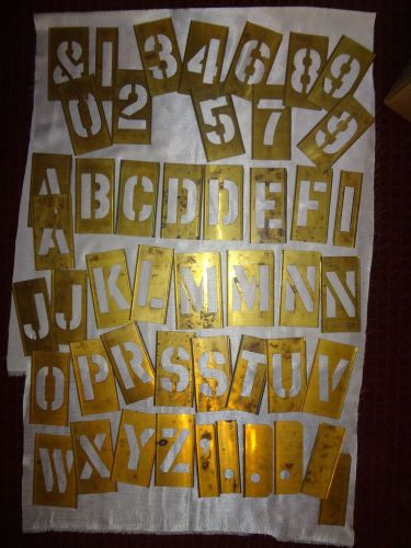 Vintage - general stencils, inc - brass stencils - 3&#034; letters &amp; numbers for sale