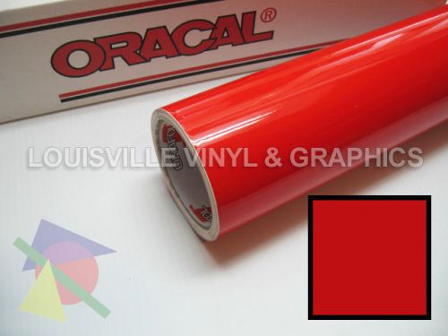 1 roll 24&#034; x 5 yds light red oracal 651 sign &amp; graphics cutting vinyl for sale
