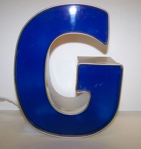 Neon Sign Letter G Large 10&#034; tall Channel Letter Top Cover light box Industrial