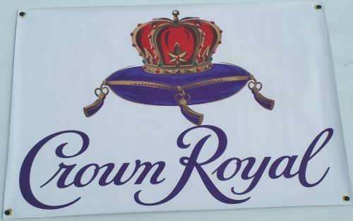Crown royal vinyl banner /grommets 2ft x 3ft green made usa (pair) two rv32 for sale