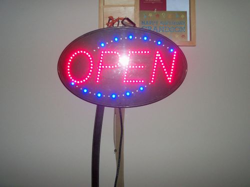 LED Open Sign. 2 Patterns of lights. 21&#034; x 13&#034; size. FS-OP10-R. Fast Shipping!