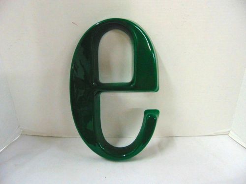 Letter For Signs Or Crafts Green Plastic, 12&#034; In Height, Lower Case e!