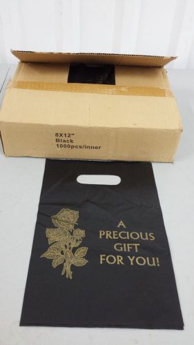 Box of 1000 8x12 Black Plastic Retail Bags for Jewelry - A Precious Gift For You