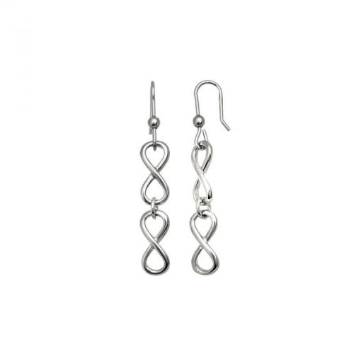 INFINITY EARRING STERLING SILVER HANGING