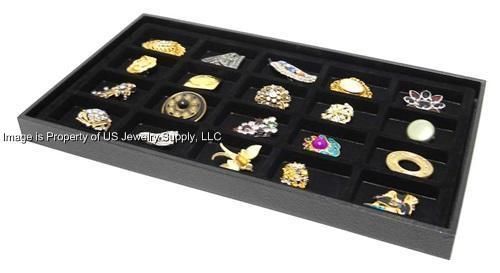 2 Black Trays 20 Space Black Jewelry Pin Brooch Medals Display