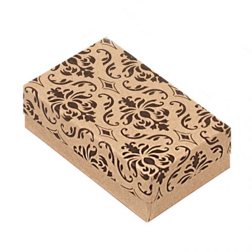 Lot of 20 damask printed cotton filled boxes jewelry gift boxes pin boxes 3x2x1 for sale