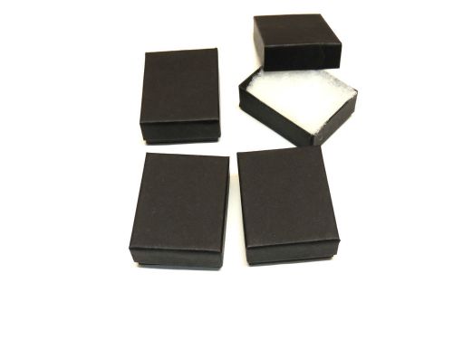 20 NEW 2 1/8 x 1 5/8 Black Matte Cotton-Lined Jewelry Presentation Gift Boxes,