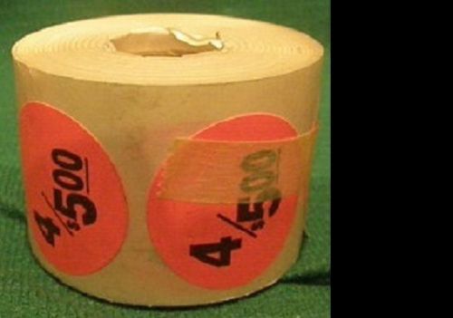 4/$5.00 Retail Store Price Stickers Roll Tags Yard Sale Grocery Store