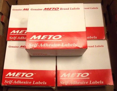 5 Boxes NEW METO Pricing Price Gun Store Labels Rolls Stickers 18000 per box