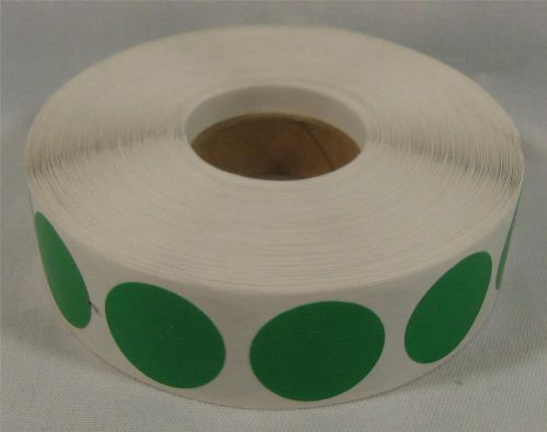 1000 Green Self-Adhesive Price Labels 3/4&#034; Stickers/ Tags Retail Store Supplies