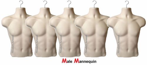 5 Hanging Mannequin Nude Male Display Body Torso Dress Clothing Form New Man S-M
