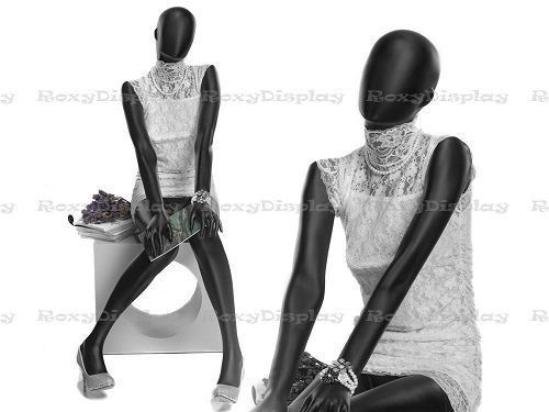 Fiberglass female black color mannequin abstract style #mz-ozib1 for sale