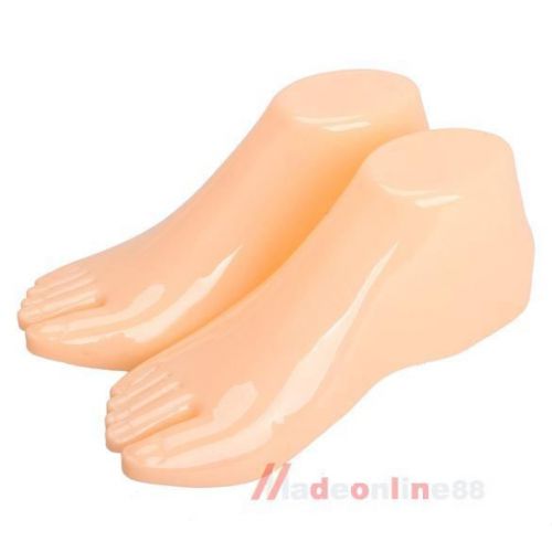M3ao pair of hard plastic adult feet mannequin foot model tools for shoes for sale