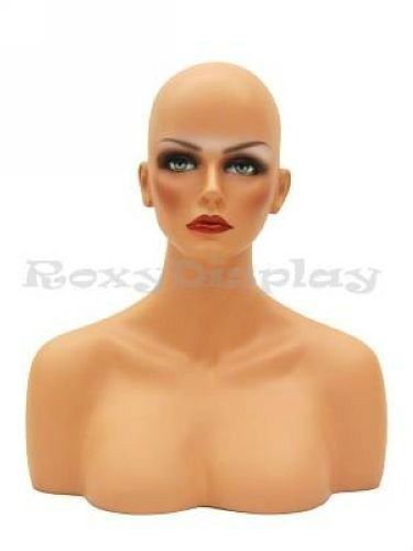 Female Fiberglass Mannequin Head Wig Hat Earrings Necklace Display MD-MEGAN