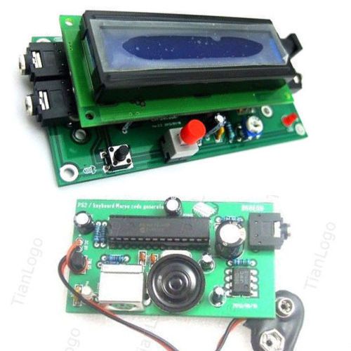 CW Signal Generator PS2 / Keyboard Morse Code +  LCD CW decoder reader Ham Radio