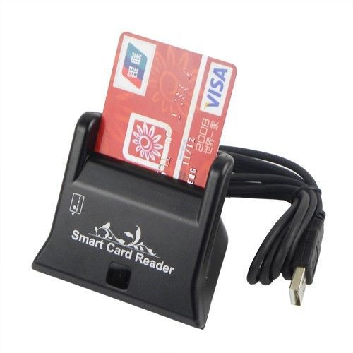 Inserted Contact USB Smart Card Reader With CD Driver For CAC ID Chip Cards Fast
