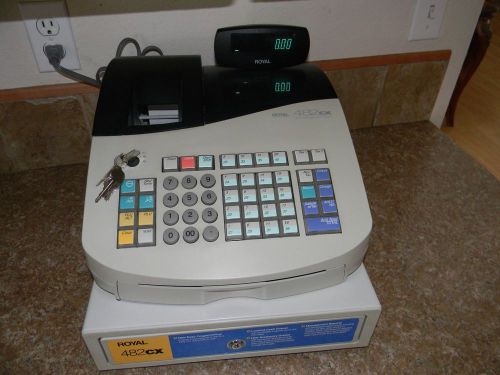 ROYAL 482 CX CASH MANAGEMENT SYSTEM-500 PRICE LOOKUPS- 40 DEPTS.ACCESSARY DRAWER