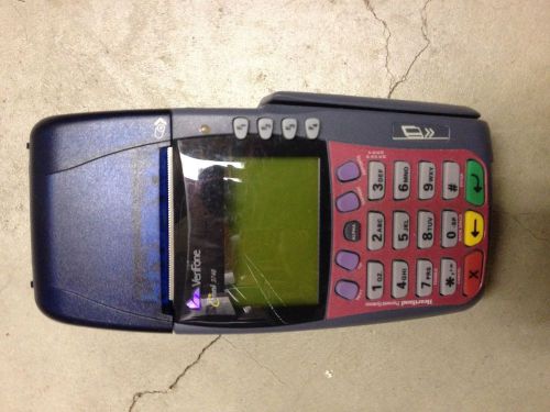 VERIFONE OMNI 3740 Blue Credit Card Terminal Reader With Power Supply Bundle