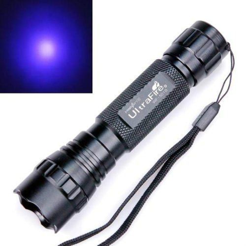 2pcs new ultrafire wf-501b g60 uv 3w ultraviolet led flashlight torch for sale
