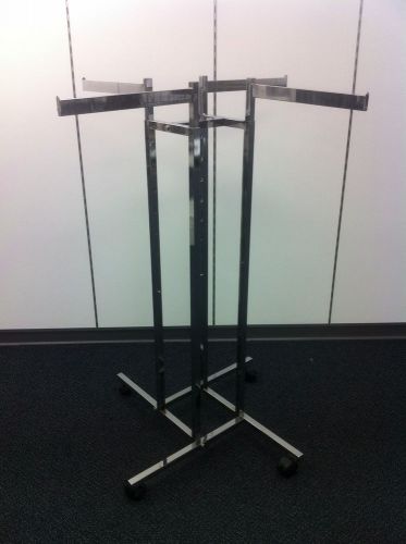 4 way adjustable clothing / garment rack retail display clothes hanger fixture for sale