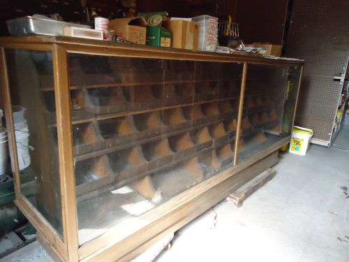 Vintage Large Wood and Glass Display Cabinet