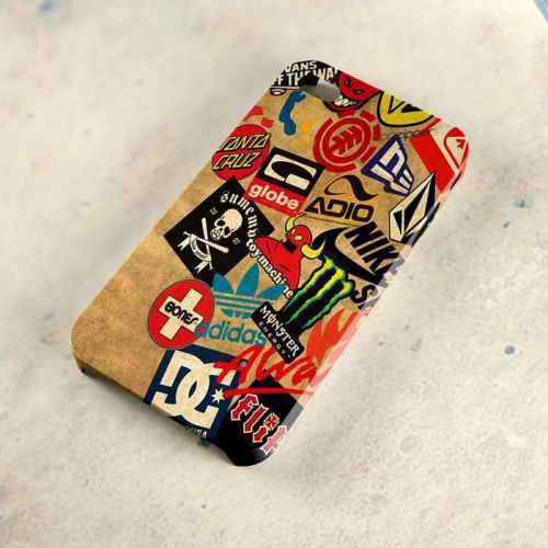 Retro Skate Vintage Collage Logo A26 Samsung Galaxy iPhone 4/5/6 Case