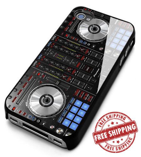 DJ Disk Jockey Turn Table Music Logo iPhone 4/4s/5/5s/5c/6/6+ Black Hard Case
