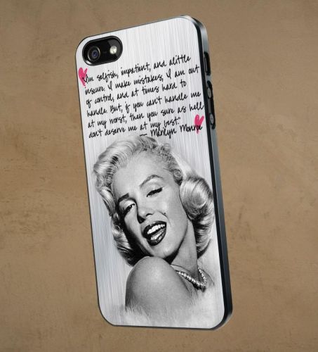 Vintage Marilyn Monroe Quotes Samsung and iPhone Case