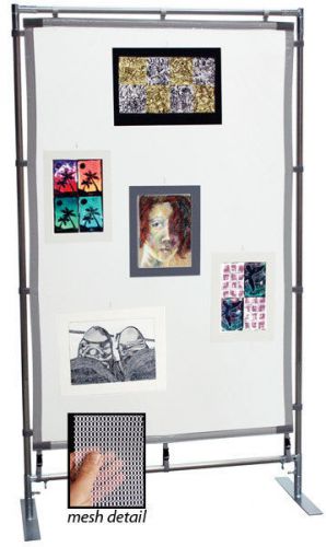 Freestanding Steel Frame MeshPanel Display Wall