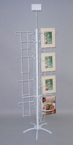32 pockets literature floor display rack stand magazine book prints 8x10 usa for sale