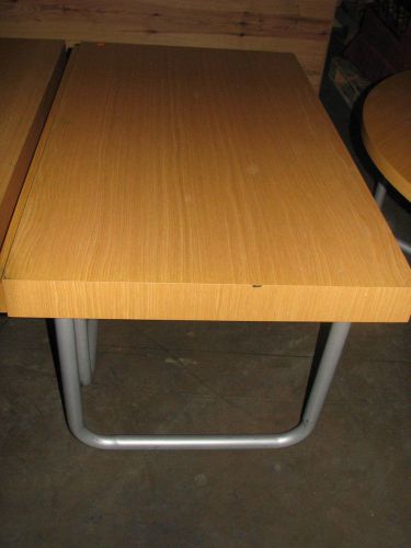 2-SQUARE MERCHANDIER TABLES WITH PULL OUT SHELF