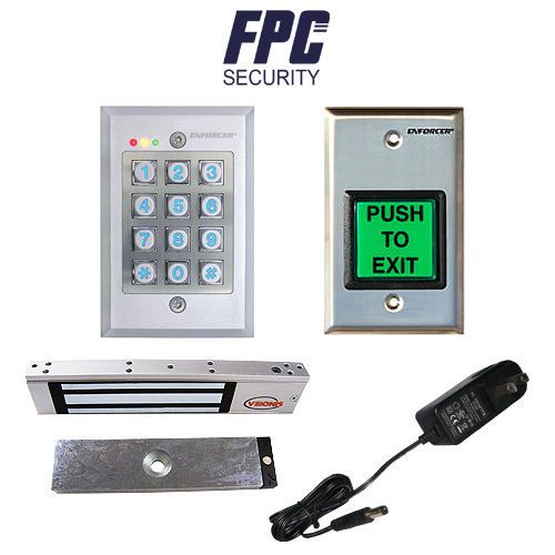 Fpc-5098 1 door access outswinging door 300lbs electromagnetic lock keypad kit for sale