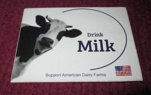 DAIRY THEMED STICKER &#034;DRINK MILK&#034;  agriculture farming livestock cows