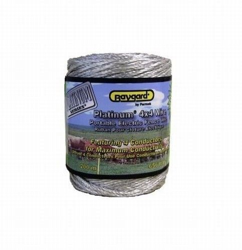 Parker 960 4 x 4 656 ft. Platinum Series Heavy Duty Electric Fence Wire, Silver