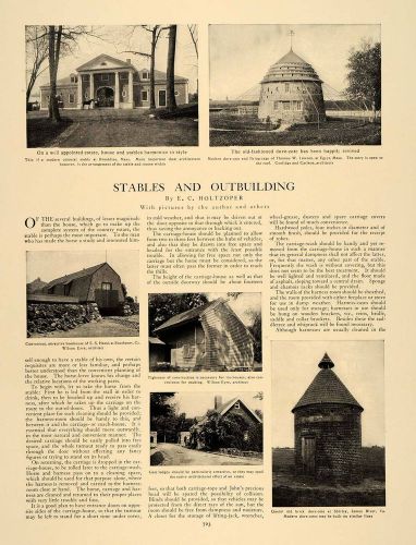 1906 article american east coast stables outbuildings architecture cla1 for sale
