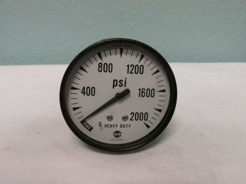 Vintage us gauge 0-2000 psi dial no 36566 omc brass shaft 9 839 75 for sale