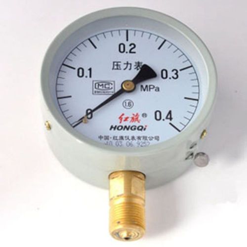 1 x Water Oil Hydraulic Air Pressure Gauge Universal M20*1.5 100mm Dia 0-0.4Mpa