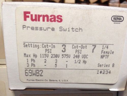 69WB2 - FURNAS SIEMENS PRESSURE SWITCH NEW IN BOX HUBBELL