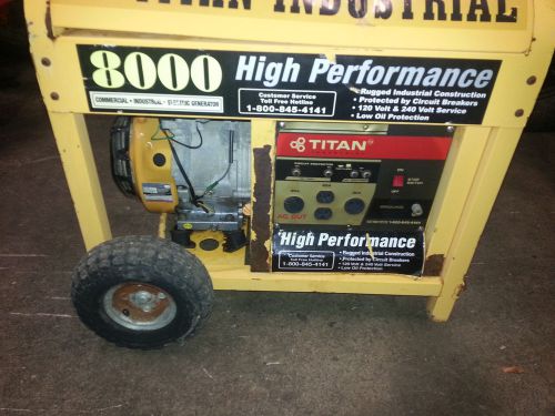 Titan 8000 watt generator good working condition for sale