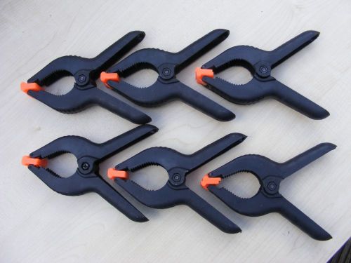 6 x large strong spring clamps clamp clip clips market stall tarpaulin brand new for sale