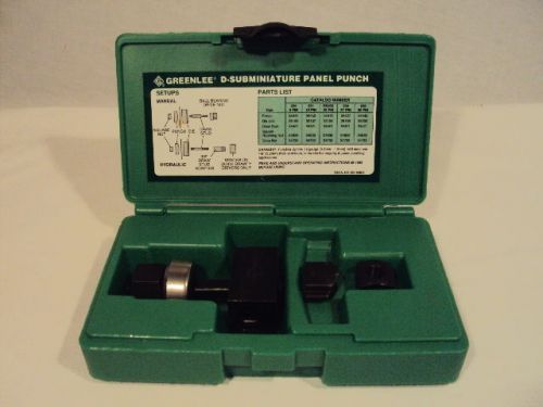 Greenlee 229 9-pin d-subminiature panel punch excellent condition for sale