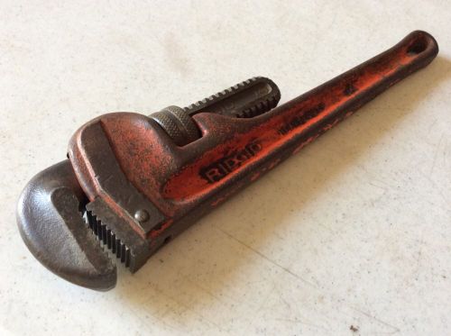 Used ridgid heavy duty 14 inch adjustable pipe wrench - made in usa! for sale