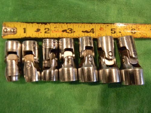 Snap on 3/8&#034; drive swivel socket set, 12 point, 7 pieces, sae for sale