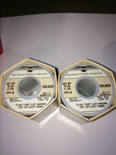 Lot of 2 Rolls - KESTER 24-6337-8800 WIRE SOLDER