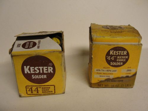 2 - ROLLS OF KESTER &#034;44&#034; RESIN CORE SOLDER - 2 ROLLS OLDER SOLDER