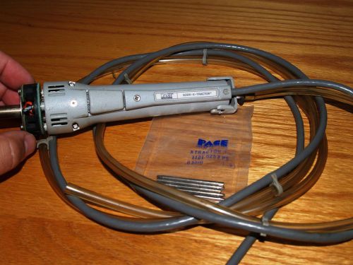 Pace sodr x-tractor desoldering iron w/ 5 tips, solder trap, s baffle, filter, for sale