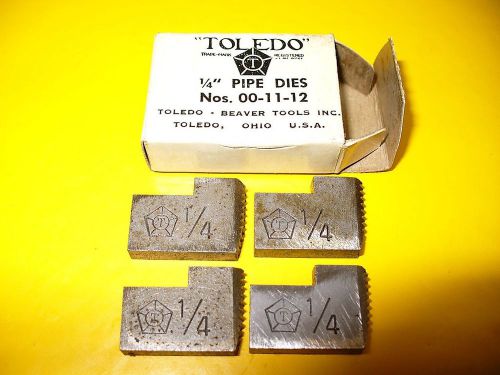 Toledo pipe threading dies 1/4&#034; npt threader new in box for sale