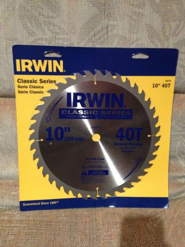 NEW Irwin Classic Series 10&#034; 40T Saw Blade - 15270